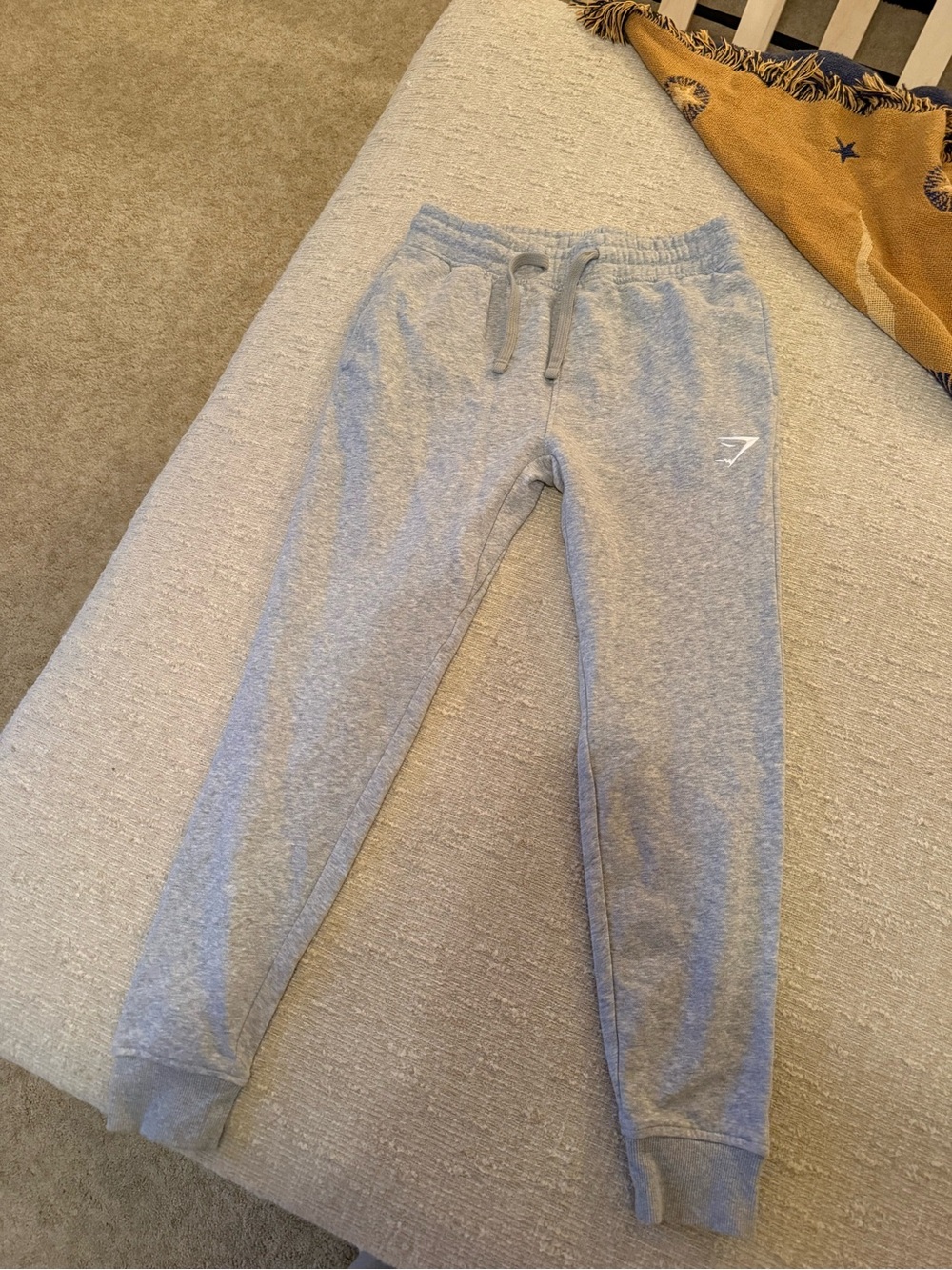 Gymshark Light Gray Logo Joggers - Women's Track Pants